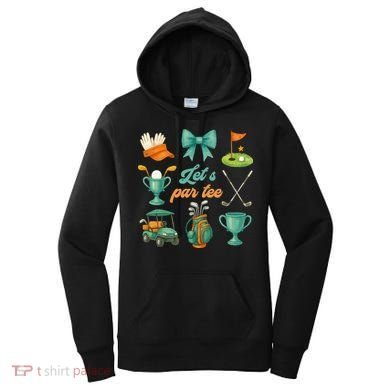 Lets Par Coquette Bow Golf Golfing Golfer Women Women's Hoodie