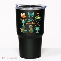 Lets Par Coquette Bow Golf Golfing Golfer Women Tumbler thumb 0