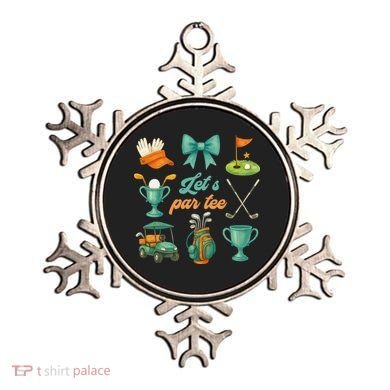 Lets Par Coquette Bow Golf Golfing Golfer Women Ornament