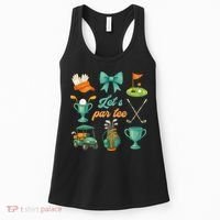 Lets Par Coquette Bow Golf Golfing Golfer Women Women's Tank Top thumb 0