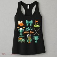Lets Par Coquette Bow Golf Golfing Golfer Women Women's Tank Top thumb 3