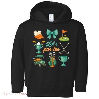 Lets Par Coquette Bow Golf Golfing Golfer Women Toddler Hoodie