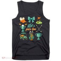 Lets Par Coquette Bow Golf Golfing Golfer Women Tank Top thumb 0