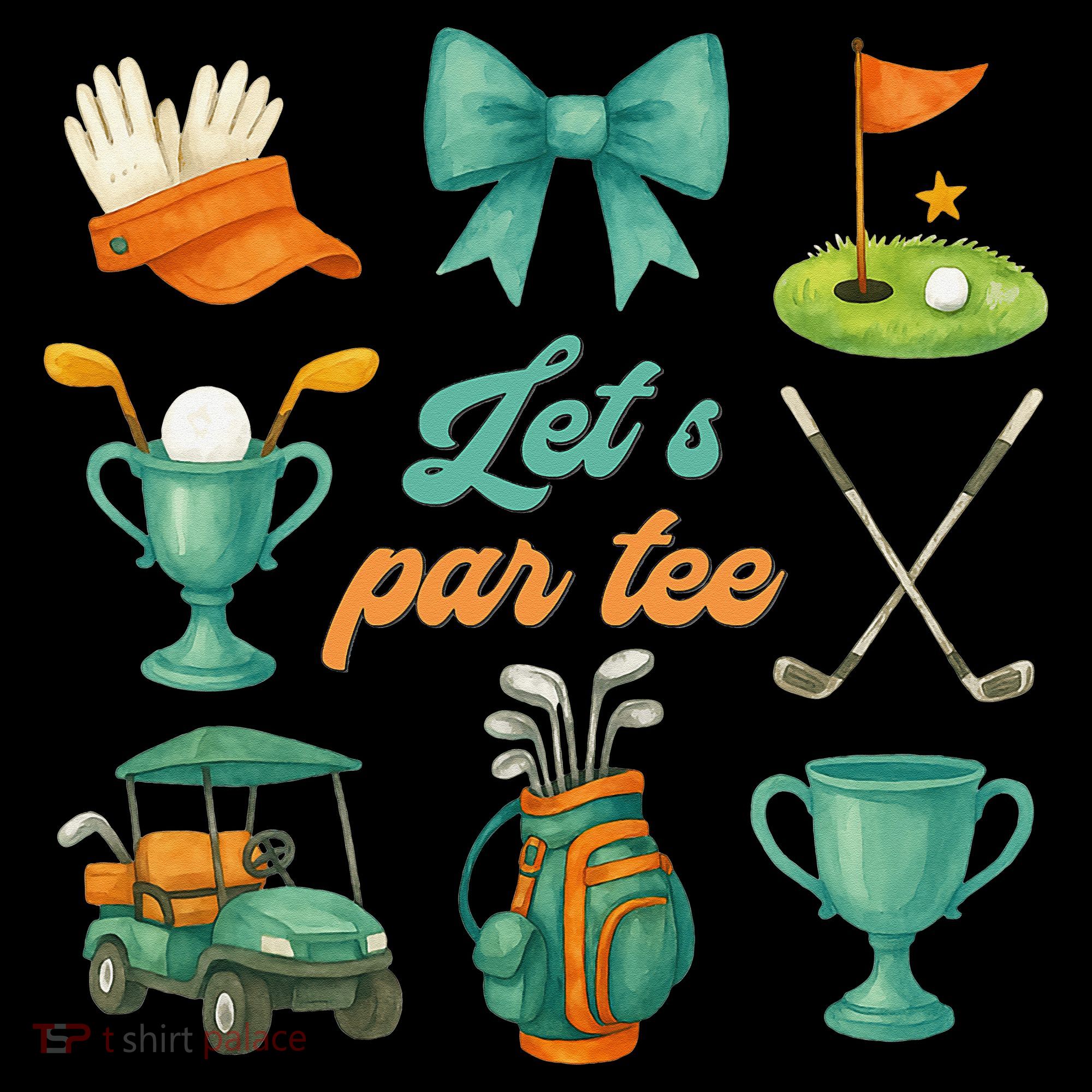 Lets Par Coquette Bow Golf Golfing Golfer Women Tank Top