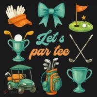 Lets Par Coquette Bow Golf Golfing Golfer Women Visor thumb 3