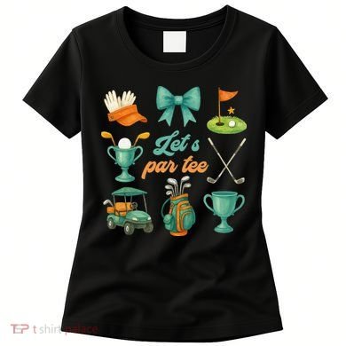 Lets Par Coquette Bow Golf Golfing Golfer Women Women's T-Shirt
