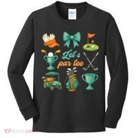 Lets Par Coquette Bow Golf Golfing Golfer Women Kids Long Sleeve Shirt thumb 0