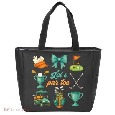 Lets Par Coquette Bow Golf Golfing Golfer Women Tote Bag
