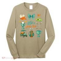 Lets Par Coquette Bow Golf Golfing Golfer Women Long Sleeve Shirt thumb 0
