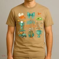 Lets Par Coquette Bow Golf Golfing Golfer Women T-Shirt thumb 3