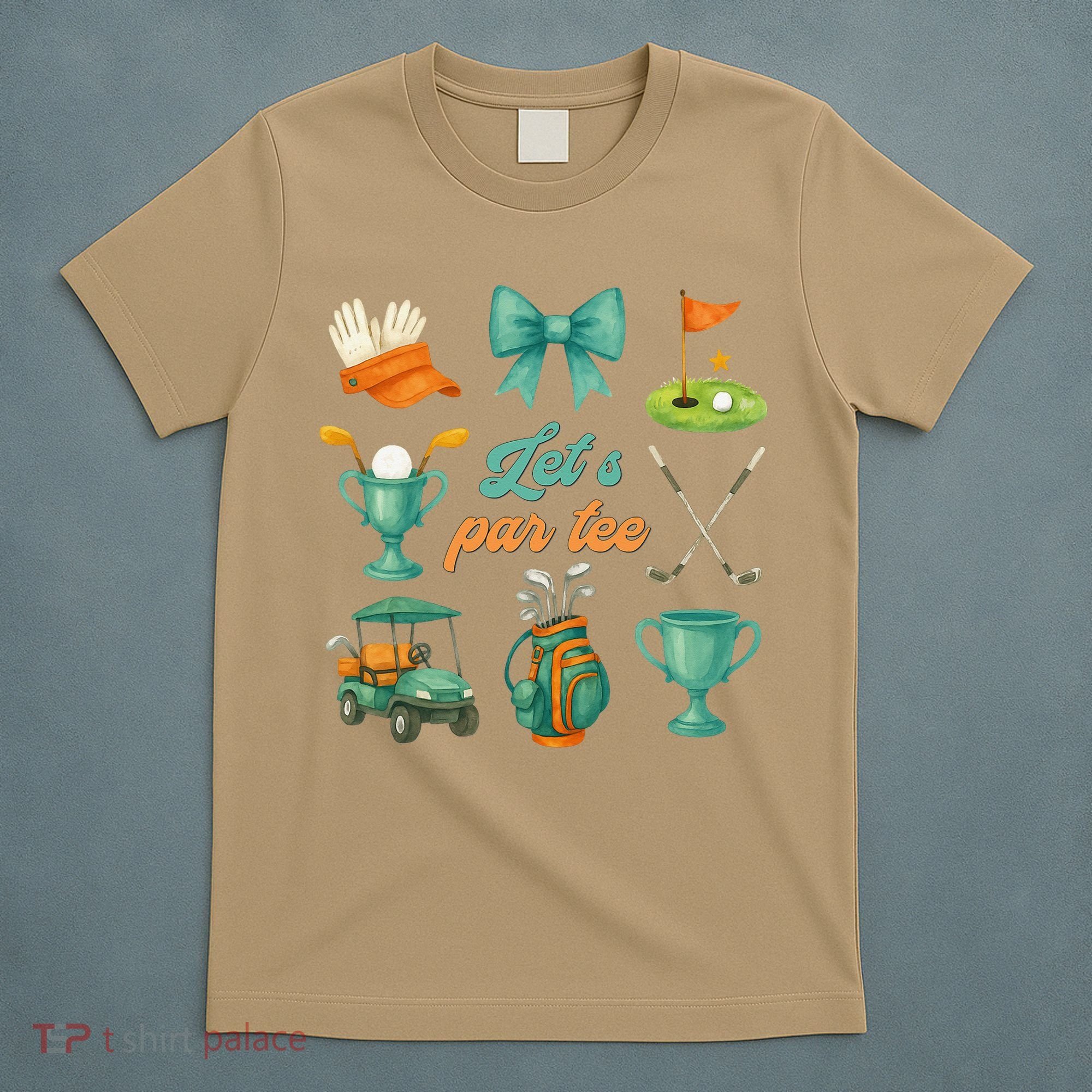 Lets Par Coquette Bow Golf Golfing Golfer Women T-Shirt