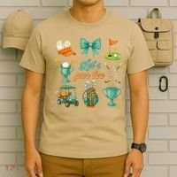 Lets Par Coquette Bow Golf Golfing Golfer Women T-Shirt thumb 6