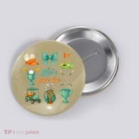 Lets Par Coquette Bow Golf Golfing Golfer Women Button thumb 0