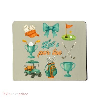 Lets Par Coquette Bow Golf Golfing Golfer Women Mousepad