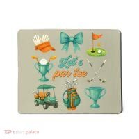 Lets Par Coquette Bow Golf Golfing Golfer Women Mousepad thumb 0
