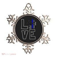 Love Police Dog Paw Print Thin Blue Line K9 Gift Ornament thumb 0