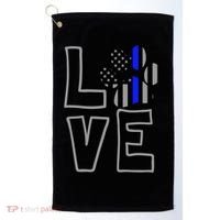 Love Police Dog Paw Print Thin Blue Line K9 Gift Golf Towel thumb 0