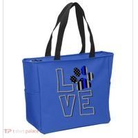 Love Police Dog Paw Print Thin Blue Line K9 Gift Tote Bag thumb 2