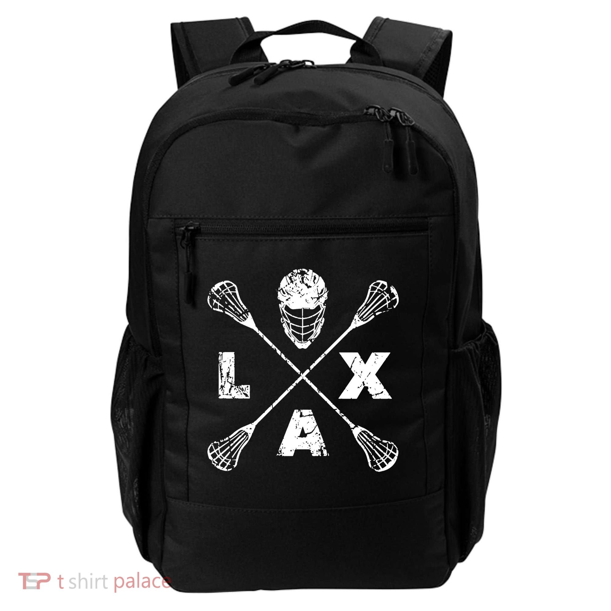 LAX Player Distressed Lacrosse Logo For Lacrosse Lovers Backpack