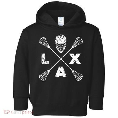 LAX Player Distressed Lacrosse Logo For Lacrosse Lovers Toddler Hoodie