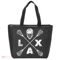 LAX Player Distressed Lacrosse Logo For Lacrosse Lovers Tote Bag thumb 0