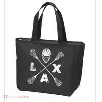 LAX Player Distressed Lacrosse Logo For Lacrosse Lovers Tote Bag thumb 3