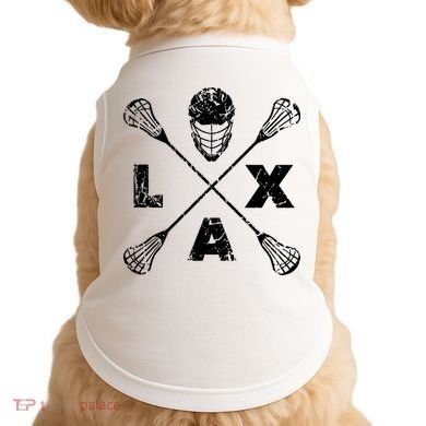 LAX Player Distressed Lacrosse Logo For Lacrosse Lovers Doggie Tank