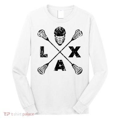 LAX Player Distressed Lacrosse Logo For Lacrosse Lovers Long Sleeve Shirt