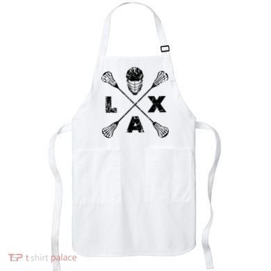 LAX Player Distressed Lacrosse Logo For Lacrosse Lovers Apron