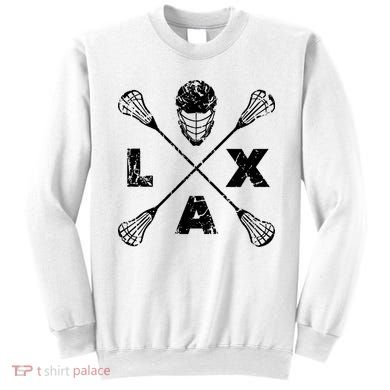 LAX Player Distressed Lacrosse Logo For Lacrosse Lovers Sweatshirt