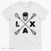 LAX Player Distressed Lacrosse Logo For Lacrosse Lovers T-Shirt thumb 0