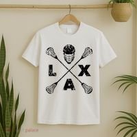 LAX Player Distressed Lacrosse Logo For Lacrosse Lovers T-Shirt thumb 2