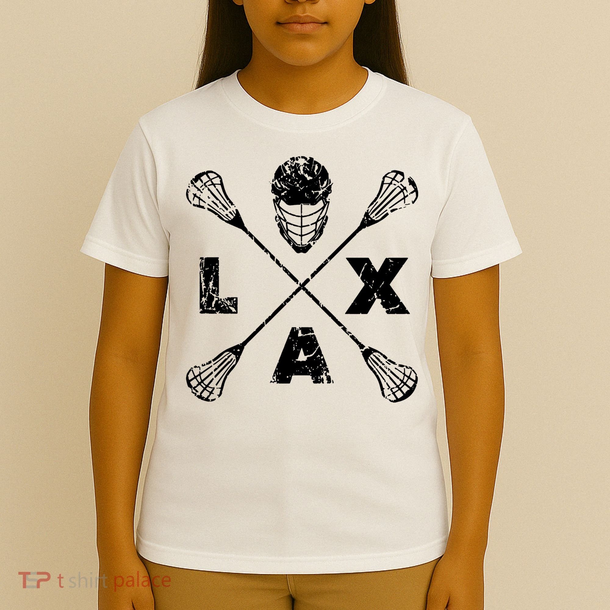 LAX Player Distressed Lacrosse Logo For Lacrosse Lovers T-Shirt