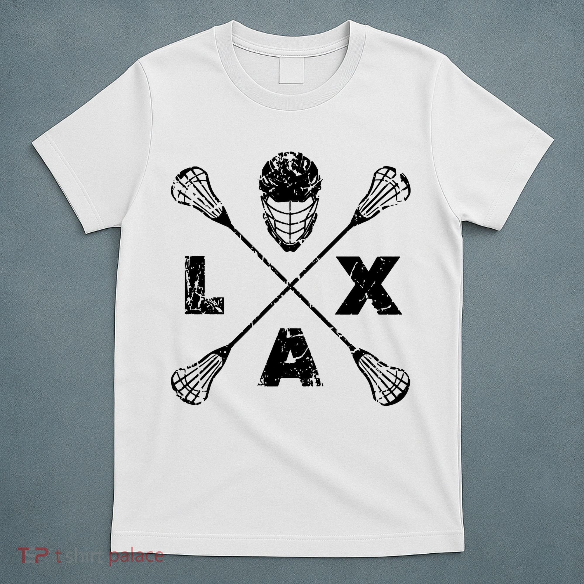 LAX Player Distressed Lacrosse Logo For Lacrosse Lovers T-Shirt