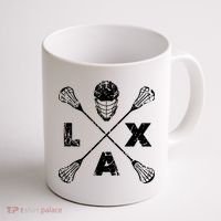 LAX Player Distressed Lacrosse Logo For Lacrosse Lovers Coffee Mug thumb 1