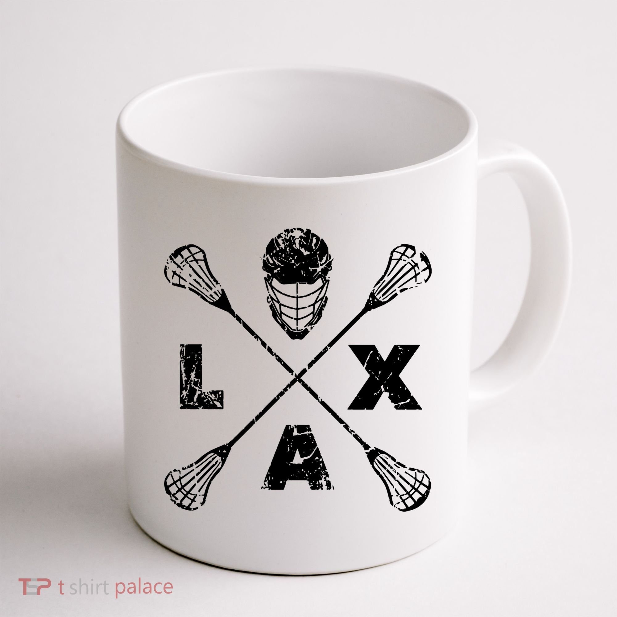 LAX Player Distressed Lacrosse Logo For Lacrosse Lovers Coffee Mug