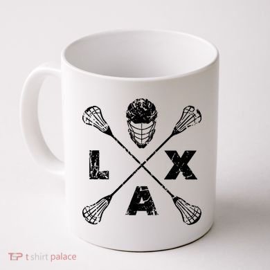 LAX Player Distressed Lacrosse Logo For Lacrosse Lovers Coffee Mug
