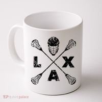 LAX Player Distressed Lacrosse Logo For Lacrosse Lovers Coffee Mug thumb 0