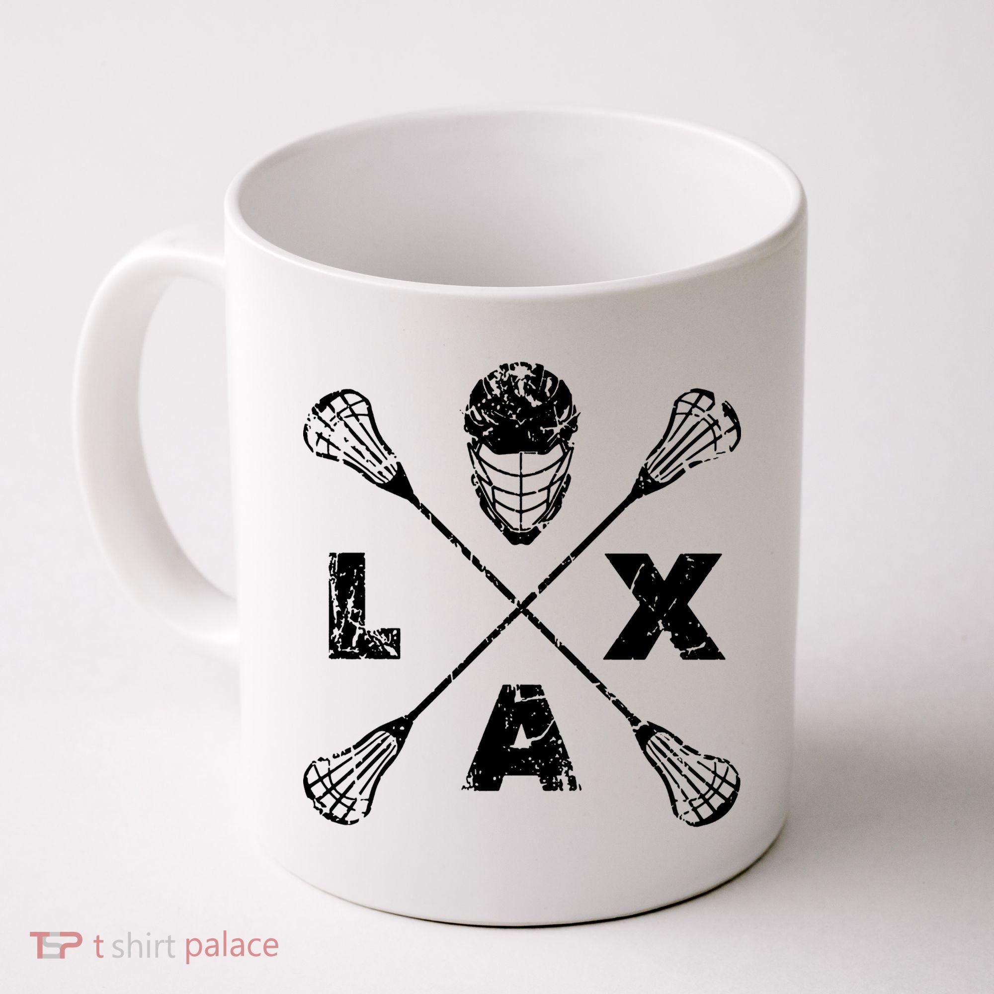 LAX Player Distressed Lacrosse Logo For Lacrosse Lovers Coffee Mug