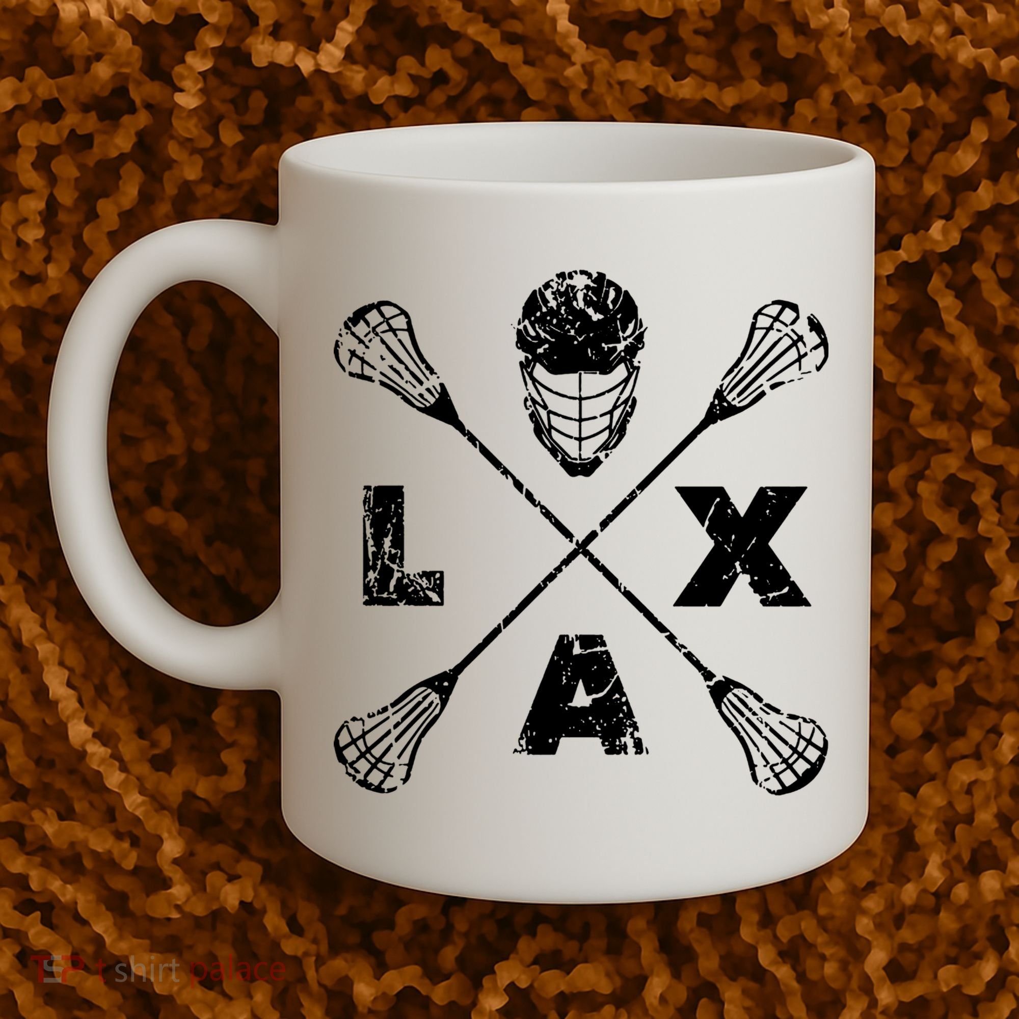 LAX Player Distressed Lacrosse Logo For Lacrosse Lovers Coffee Mug