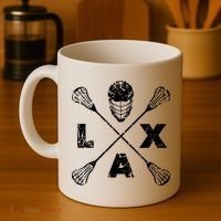 LAX Player Distressed Lacrosse Logo For Lacrosse Lovers Coffee Mug thumb 4