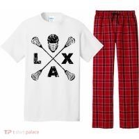 LAX Player Distressed Lacrosse Logo For Lacrosse Lovers Pajama Set thumb 0