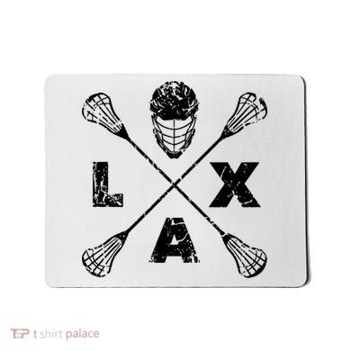 LAX Player Distressed Lacrosse Logo For Lacrosse Lovers Mousepad