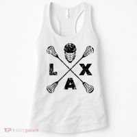 LAX Player Distressed Lacrosse Logo For Lacrosse Lovers Women's Tank Top thumb 0