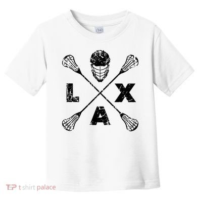 LAX Player Distressed Lacrosse Logo For Lacrosse Lovers Toddler T-Shirt