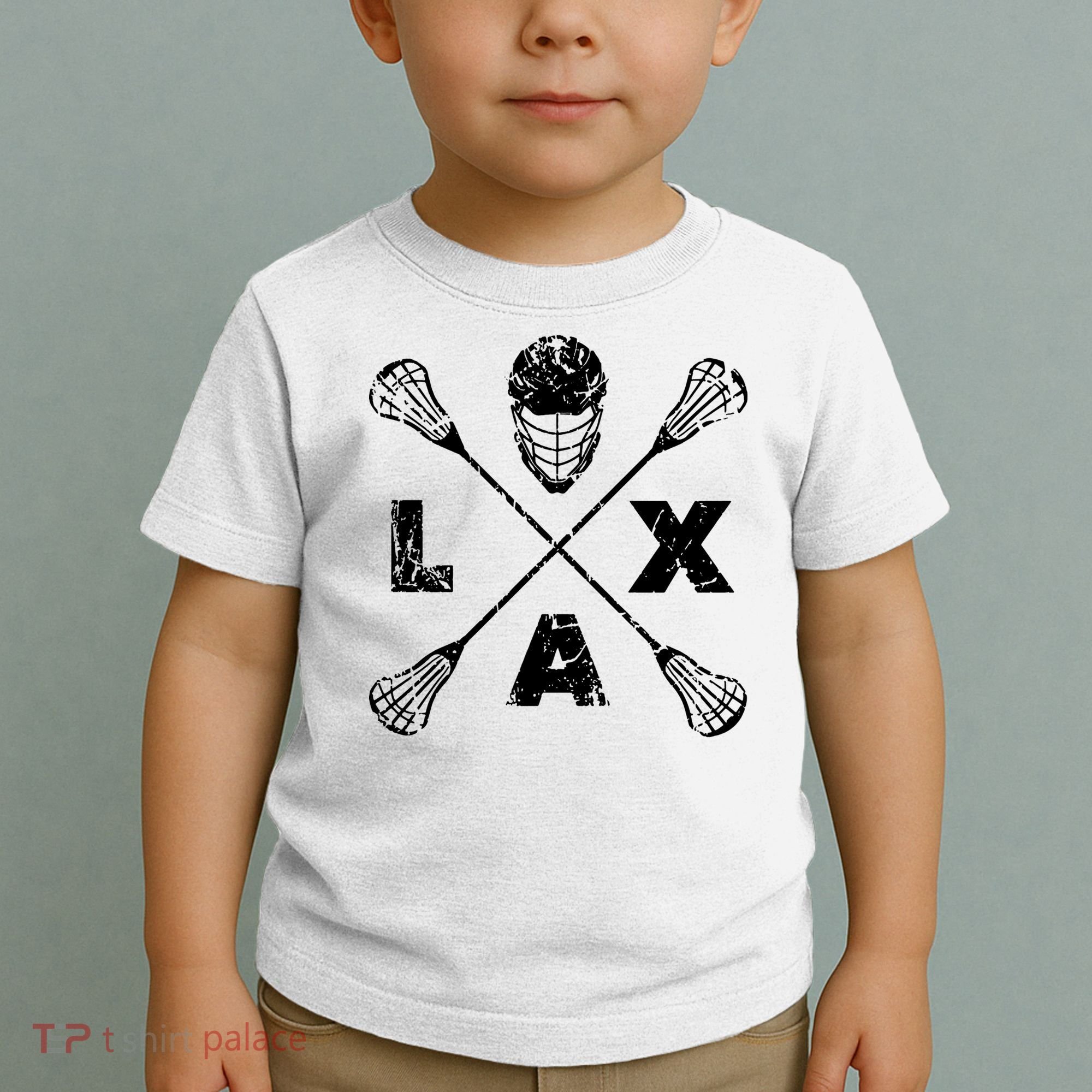 LAX Player Distressed Lacrosse Logo For Lacrosse Lovers Toddler T-Shirt