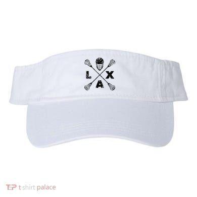 LAX Player Distressed Lacrosse Logo For Lacrosse Lovers Visor