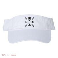 LAX Player Distressed Lacrosse Logo For Lacrosse Lovers Visor thumb 0
