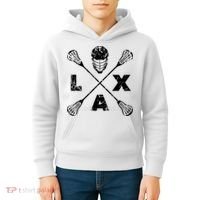 LAX Player Distressed Lacrosse Logo For Lacrosse Lovers Kids Hoodie thumb 4