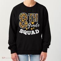 Leopard Print Eighth Grade Teacher 8th Grade Squad Women's Sweatshirt thumb 0